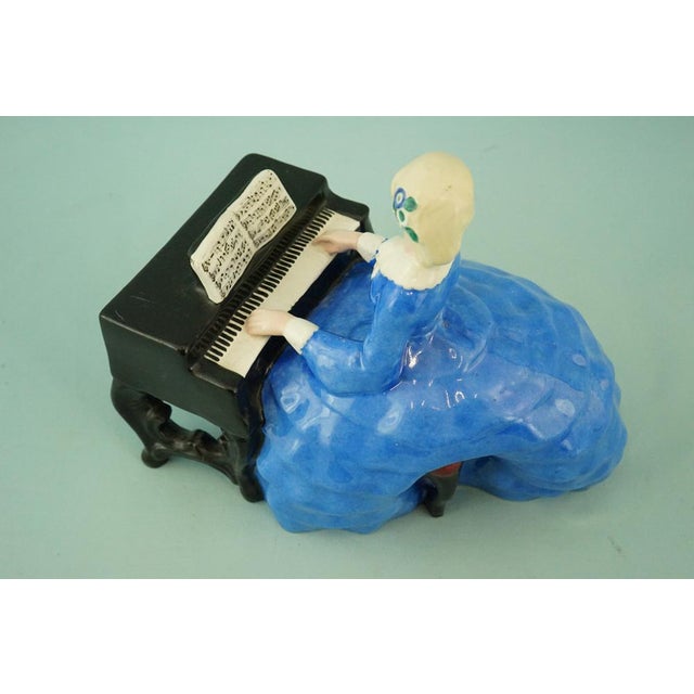 20th Century Ceramic Sculpture of Lady on a Piano by Bertold Loffler for Wiener Keramik in Powolny, Austria For Sale - Image 13 of 18