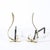 Metal Pair of Mid-Century Curvilinear Polished Brass Andirons With Gunmetal Fittings For Sale - Image 7 of 11