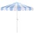 Meze 9 Ft Crank Umbrella, Baby Blue Cabana Stripe/White Pole For Sale - Image 9 of 9