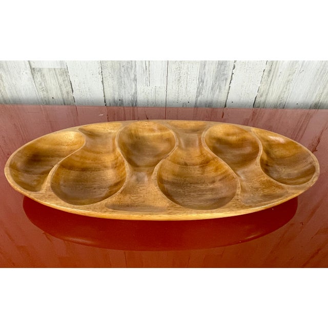 Sculpted Wood Biomorphic Catch All. Perfect for an entry way table or office decoration.