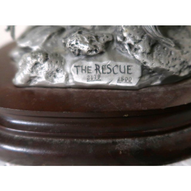 Don Polland (1932 - 2003) - Dramatic Pewter "The Rescue" - Signed, Numbered, Closed Limited Edition For Sale In Miami - Image 6 of 13
