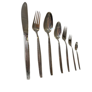 Danish Modern Silver-Plated Capri Cutlery for 12 by Kr. J. Andersen, 1960s, Set of 89