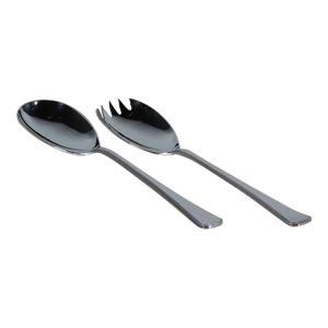 1970 Vintage Elkington Pair of Silverplate Salad Servers Thread