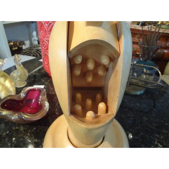 Late 20th Century Vintage Carved Wood Pinocchio Sculpture For Sale - Image 5 of 13