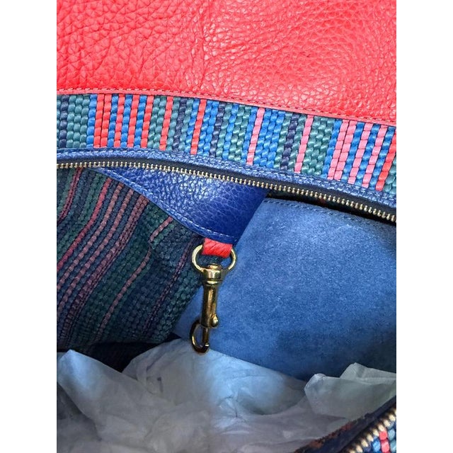 Blue Leather Canvas Faust Handbag from Delvaux For Sale - Image 8 of 12