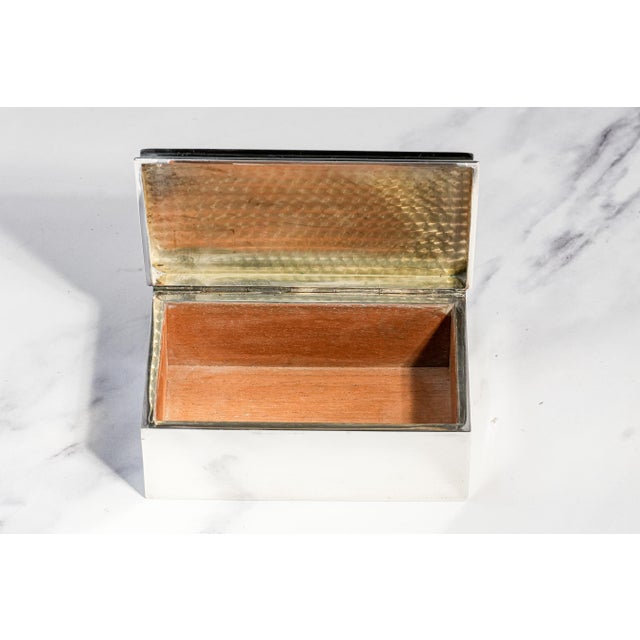 Stunning High Quality Antique Art Deco Gold and Sterling Silver Trinket Jewelry Cigarette Box Home Decor For Sale - Image 9 of 14