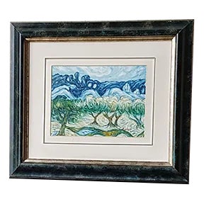 Guelong, Expressionist Landscape Painting, Oil on Canvas, Framed For Sale