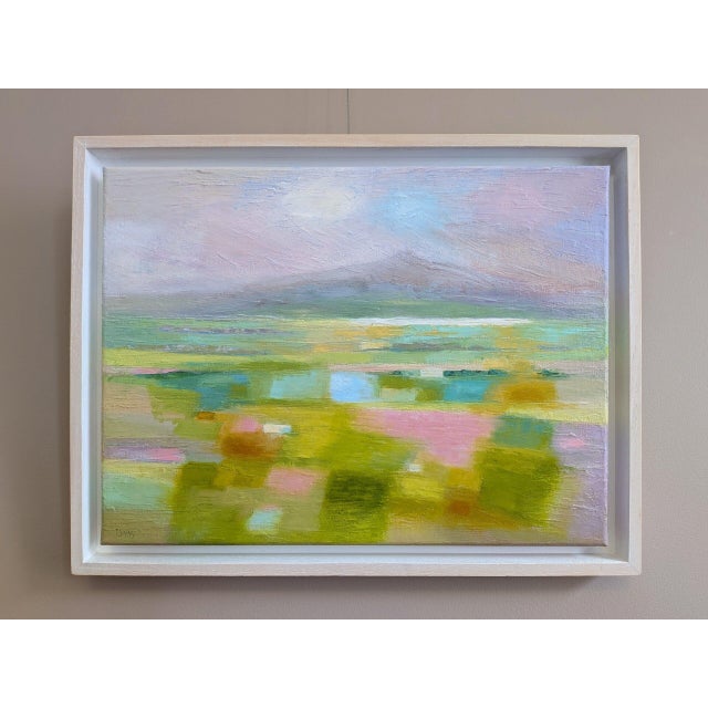 SEVERN HAZE Size: 13.6 x 17.5 inches (including frame) Oil on canvas A luminous and atmospheric landscape that captures...