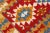 1970s Southwestern Style Geometric Design Handmade Red Oushak Accent Kilim Rug For Sale In Sacramento - Image 6 of 11