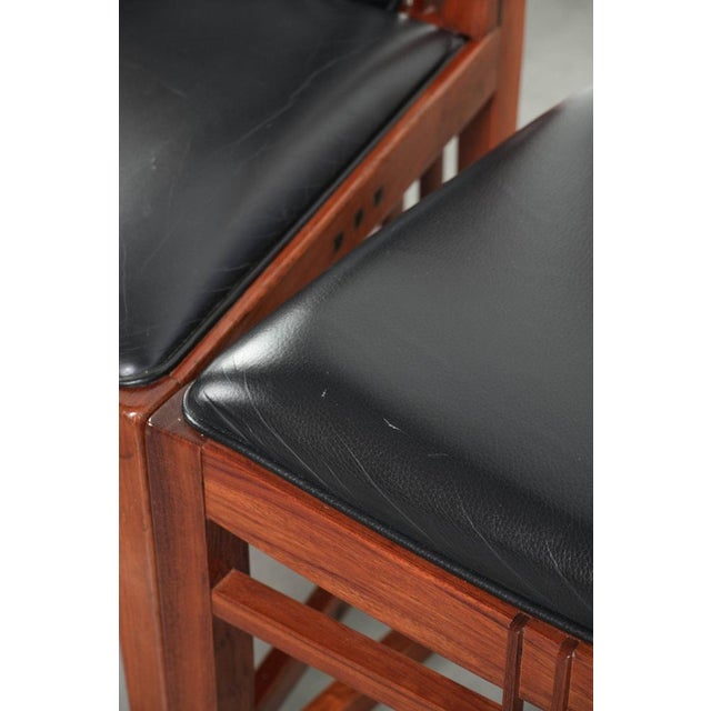 Art Deco Decoforma Series Dining Chairs in Black Cowhide Leather and Wood from Schuitema, Set of 4 For Sale - Image 10 of 18