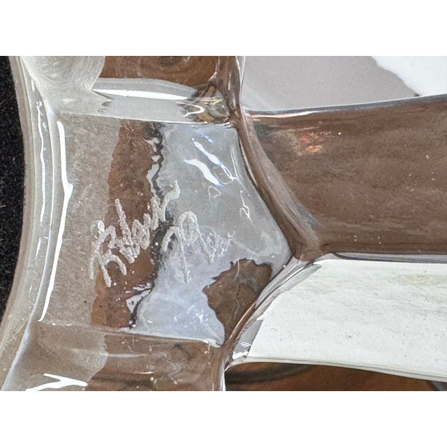 1980s Riker Art Glass Hand Mirror For Sale - Image 4 of 6