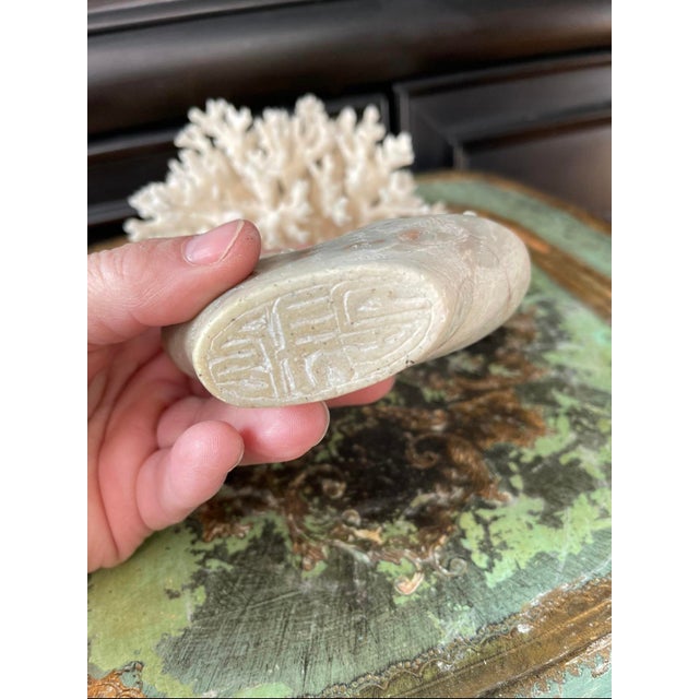 Japanese Carved Reclining Buddha Soapstone For Sale - Image 3 of 9