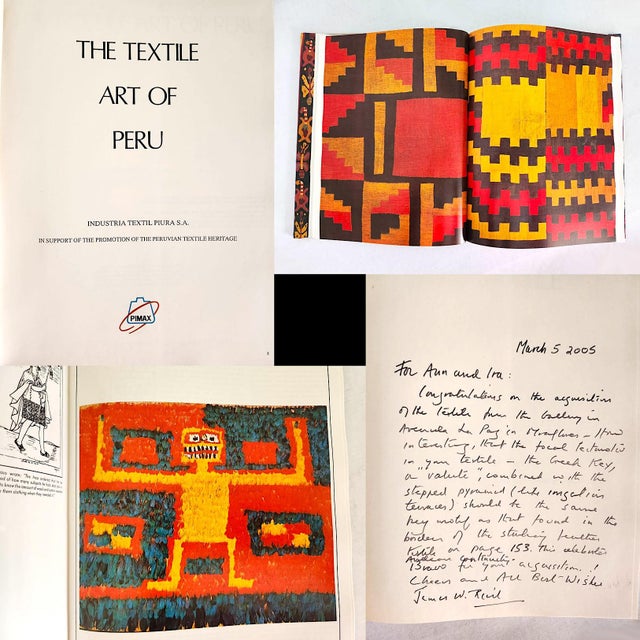 1990s Book: Textile Art of Peru, First U. S. English-Language Edition ...