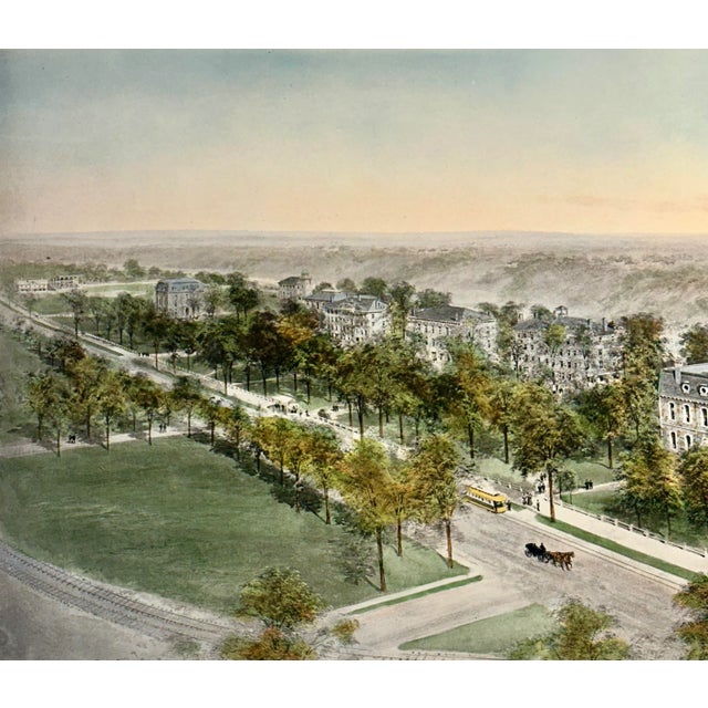 1910s Colby College Engraving, After Richard Rummell, c.1913 — Hand-Colored Re-Strike on Wove Paper, Large Format For Sale - Image 5 of 5