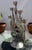 Metal Gene Byron Attrib MCM Brutalist Folk Art Mexican Tin Modernist Candelabra Sculpture, Birds For Sale - Image 7 of 10