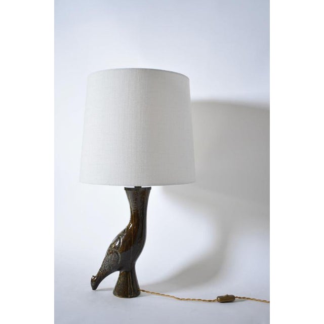 Zoomorphic Bird Ceramic Lamp, 1970s For Sale - Image 3 of 6