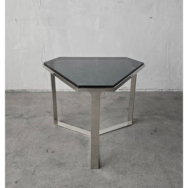 Donghia Forma Coffee Table in Polished Chrome and Smoked Glass - 6 Pieces For Sale - Image 11 of 15