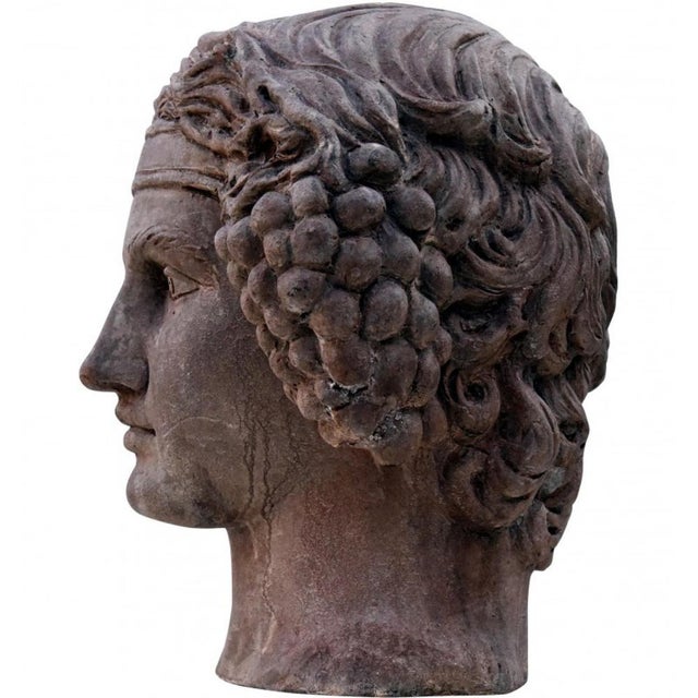 Roman Terracotta Bacchus Figurine, 1900s For Sale - Image 3 of 6