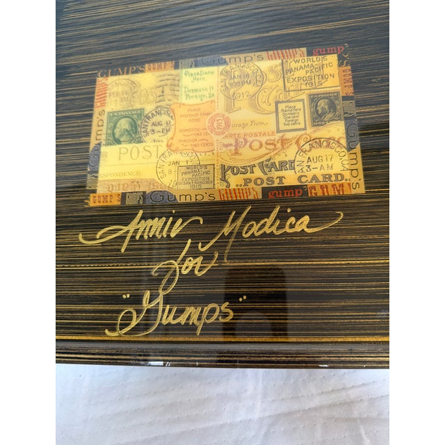 Brown Annie Modica for Gump's Lacquered Tray, Signed For Sale - Image 8 of 12