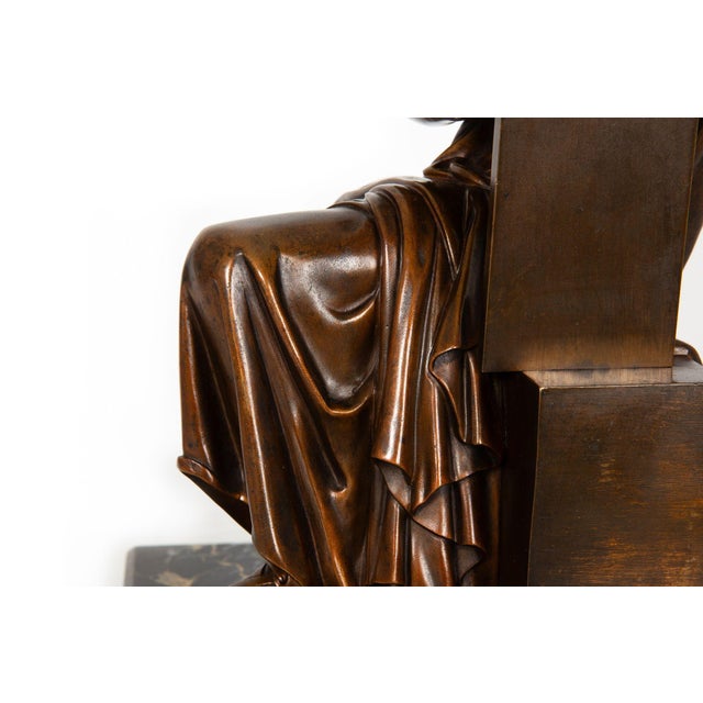 Antique French Bronze Sculpture of Philosopher “Zeno of Elea” by Eugene Laurent For Sale - Image 14 of 18