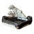 Vintage White and Black Dog Ashtray For Sale