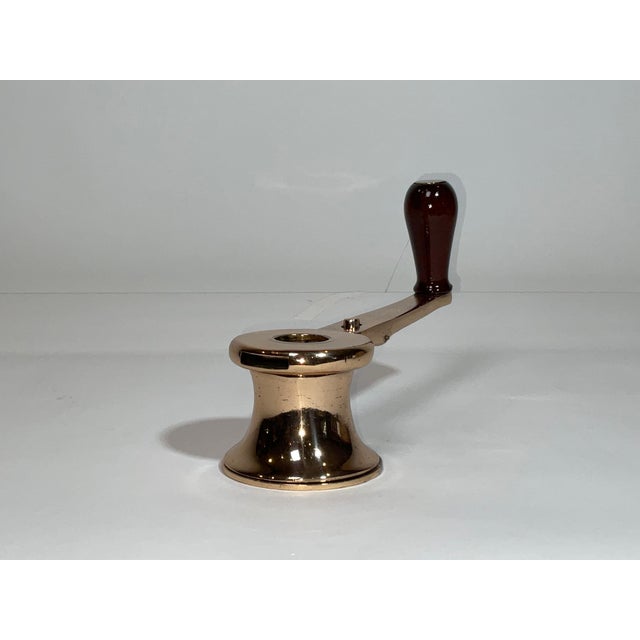 Solid Brass Yacht Winch with Handle from 1930s For Sale In Boston - Image 6 of 8