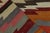 Vintage Mid-Century Geometric Blue Wool Kilim Rug With Multi-Color Accents For Sale - Image 9 of 9