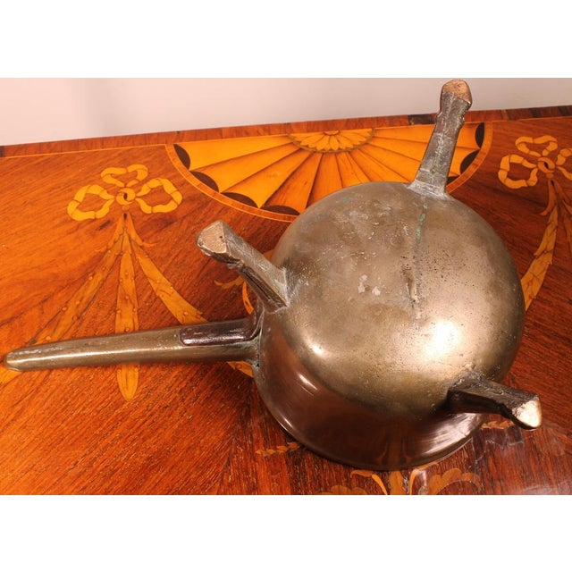 Copper 17th Century Tripod Apothecary Skillet from the Ward Rvmens Family, 1698 For Sale - Image 8 of 10