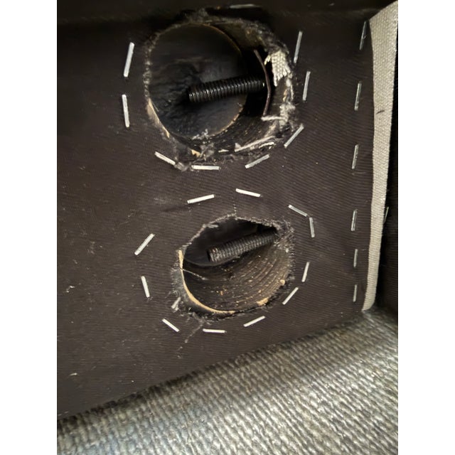 California King Restoration Hardware Linen Bed Frame For Sale - Image 9 of 12