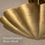 Scalloped Brass Semi Flush Mount Ceiling Light, Hand-Finished Art Deco Fixture For Sale - Image 9 of 10