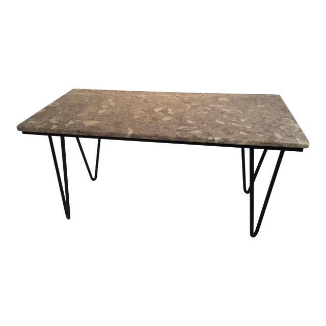 Mid Century Marble Coffee Table For Sale