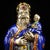 Late 19th Century Set of 3 Gilt Bronze and Enamel Fu Lu Shou Statues, 1.8kg Each For Sale In Los Angeles - Image 6 of 9