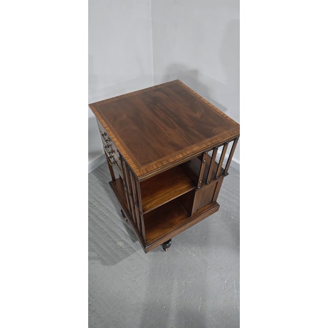 Mahogany Revolving Bookcase from Maples, 1880s For Sale - Image 10 of 14