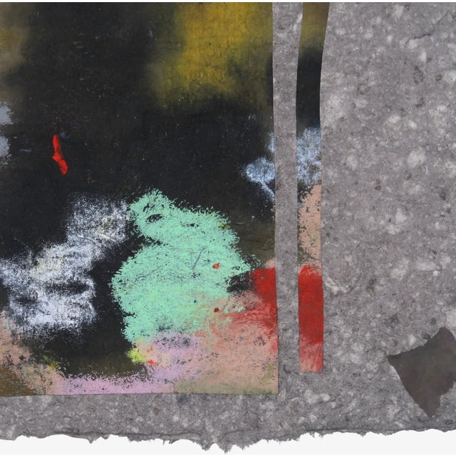 Contemporary Fine Art Abstract Painting Collage on Grey Handmade Paper by Casey R Klein For Sale - Image 4 of 10