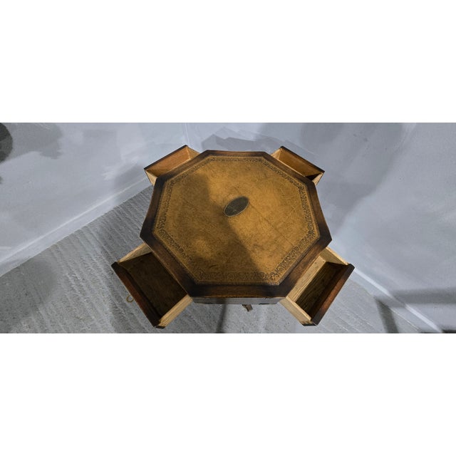 Vintage Campaign Drum Table, 1930 For Sale - Image 12 of 13