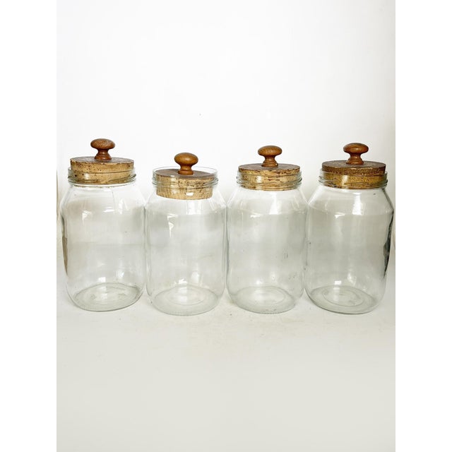 Glass Jars with Cork Stoppers, France, 1950s, Set of 8 For Sale - Image 12 of 18