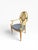Late 20th Century Pair of Vintage Neoclassical Painted & Gilt Louis XVI Style Armchairs With Hand-Painted Medallion Backs For Sale - Image 5 of 15