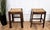Italian Wood and Cord Woven Rope Stools, 1960s, Set of 2 For Sale - Image 4 of 10