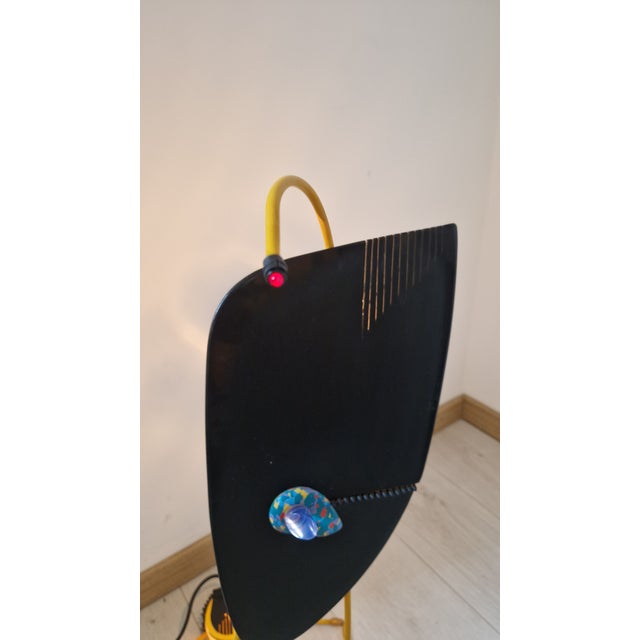 Sculpture Table Lamp in Iron and Plastic, 1980s For Sale - Image 16 of 18