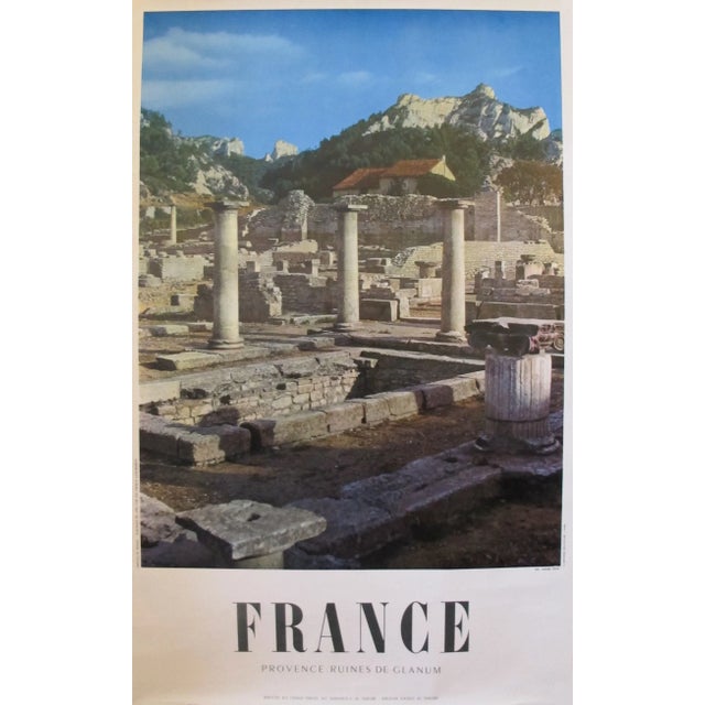 1950s Travel Poster, Provence Ruines de Glanum For Sale