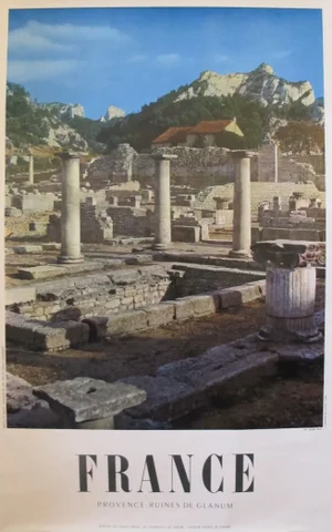 1950s Travel Poster, Provence Ruines de Glanum