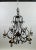 French Art Nouveau Style Metal & Crystal 6 Light Scroll Chandelier A romantic French Art Nouveau-style chandelier...
