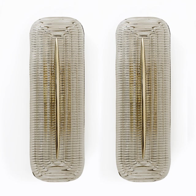 Modern Italian Murano Glass and Brass Sconces, 2000, Set of 2 For Sale - Image 11 of 11