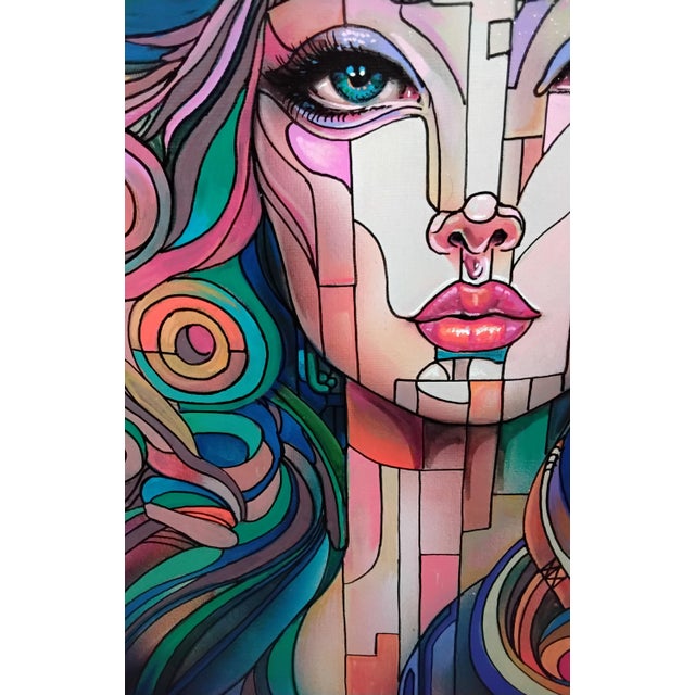 "Portrait of Woman With Butterfly," by Ricardo Maya For Sale In New York - Image 6 of 9