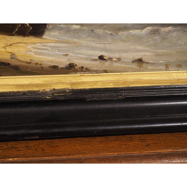 19th Century French Coastal Landscape Painting, Signed Kuwasseg For Sale - Image 14 of 18