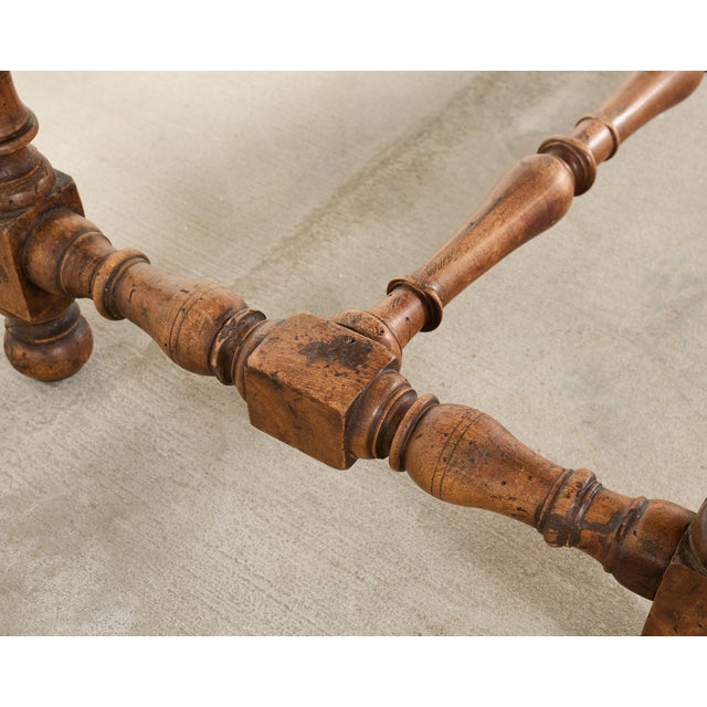 18th Century French Louis XIII Walnut Library Table or Desk For Sale - Image 14 of 18