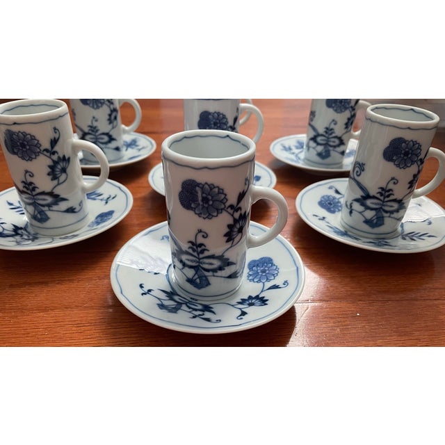 Blue Danube Vintage Blue Danube Japan Irish Coffee/ Espresso Cup and Saucer Set of 6 + Plus One Cup Lagniappe For Sale - Image 4 of 4