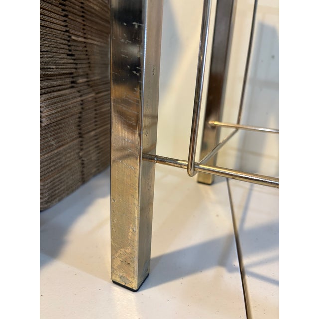 Midcentury Modern Vintage Chrome Metal Magazine Rack/ Holder For Sale - Image 9 of 12