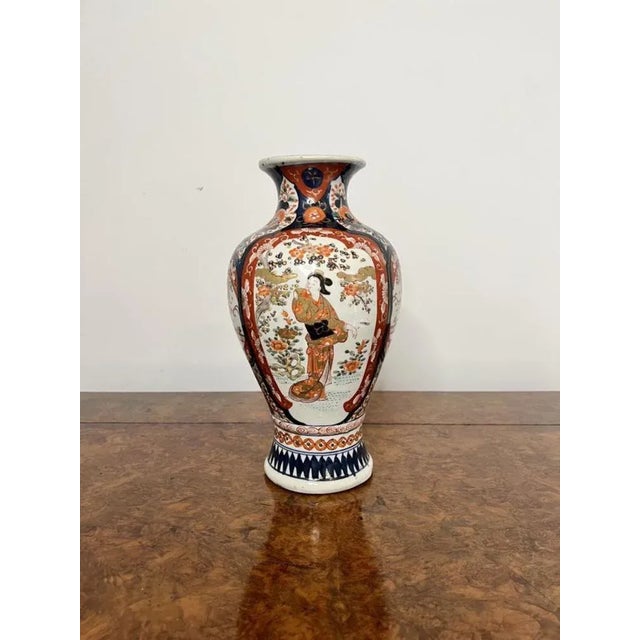 Ceramic Japanese Imari Shaped Vase, 1900s For Sale - Image 7 of 8