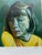 Serene and moody but colorful repro print based on artist’s original painting of Joan Didion. Giclee on paper, signed and...